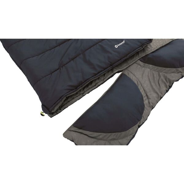 Outwell Sac de couchage Contour Lux Bleu fonc&eacute; Fermeture &eacute;clair droite