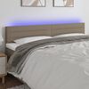 vidaXL T&ecirc;te de lit &agrave; LED Taupe 180x5x78/88 cm Tissu