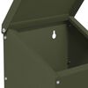 vidaXL Mangeoire pour poules Vert olive 21 x 16 x 33 cm