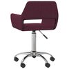 vidaXL Chaises pivotantes &agrave; manger lot de 4 violet tissu