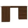 vidaXL Bureau d'angle Ch&ecirc;ne marron 145x100x76 cm Bois d'ing&eacute;nierie