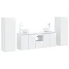 vidaXL Ensemble de mobilier de salle de bain 5 pc Blanc brillant