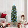 vidaXL Sapin de Noël artificiel Vert 150 cm PVC et acier et plastique