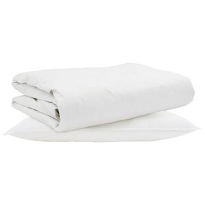 vidaXL Duvet d'&eacute;t&eacute; simple avec oreiller 2 pc Blanc Plume de canard