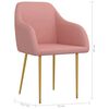vidaXL Chaises &agrave; manger lot de 2 rose velours
