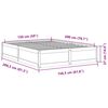 vidaXL Cadre de lit sans matelas blanc 150x200 cm bois de pin massif