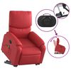 vidaXL Fauteuil inclinable de massage Rouge Similicuir