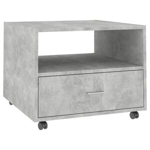 vidaXL Table basse gris b&eacute;ton 55x55x40 cm bois d'ing&eacute;nierie