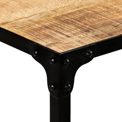 vidaXL Table de salle à manger Bois de manguier et acier 120x60x76 cm
