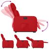 vidaXL Fauteuil inclinable &eacute;lectrique rouge similicuir