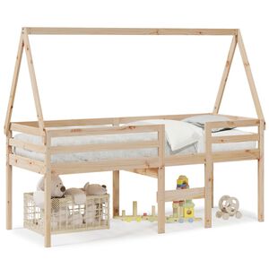 vidaXL Lit haut sans matelas 90x190 cm bois de pin massif