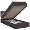 vidaXL Lit ottoman avec matelas Marron fonc&eacute; 90 x 190 cm Tissu