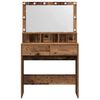 vidaXL Table de Toilette avec tiroir Bois ancien 80 x 41 x 134,5 cm