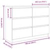 vidaXL Buffet ch&ecirc;ne noir 100x35x76 cm bois d'ing&eacute;nierie
