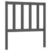 vidaXL T&ecirc;te de lit Gris 96x4x100 cm Bois massif de pin