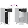 vidaXL Armoire de cuisine Porto noir bois d'ing&eacute;nierie