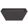 vidaXL Cache-pot de jardin Noir 40 x 40 x 15 cm Acier lamin&eacute; &agrave; froid