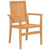 vidaXL Chaises de jardin empilables lot de 4 56,5x57,5x91 cm bois teck