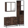 vidaXL Ensemble de meubles de salle de bain 3 pcs Ch&ecirc;ne marron