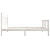 vidaXL Cadre de lit sans matelas blanc bois massif