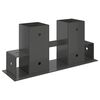 Aide &agrave; l'empilement de bois de chauffage 12 pcs Anthracite Acier
