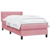 vidaXL Sommier &agrave; lattes de lit avec matelas rose 80x220 cm velours