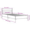 vidaXL Cadre de lit sans matelas ch&ecirc;ne marron 90x190 cm