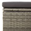 vidaXL Salon de jardin 3 pcs avec coussins Gris R&eacute;sine tress&eacute;e