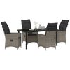 vidaXL Ensemble de salle &agrave; manger pour jardin 5 pcs Gris Poly rotin