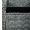 vidaXL Ensemble &agrave; manger de jardin 3 pcs Gris clair