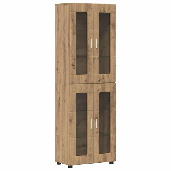 vidaXL Haut Armoire avec porte FLORIN Ch&ecirc;ne artisanal 60 x 35 x 182 cm