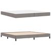 vidaXL Lit &agrave; ressorts avec matelas Taupe 200 x 200 cm tissu