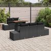vidaXL Ensemble de canap&eacute; de jardin 6 pcs Noir Poly rotin