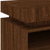 vidaXL Armoires de chevet avec lumi&egrave;res LED 2 pcs ch&ecirc;ne marron