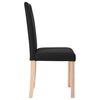 vidaXL Chaises &agrave; manger lot de 4 noir tissu