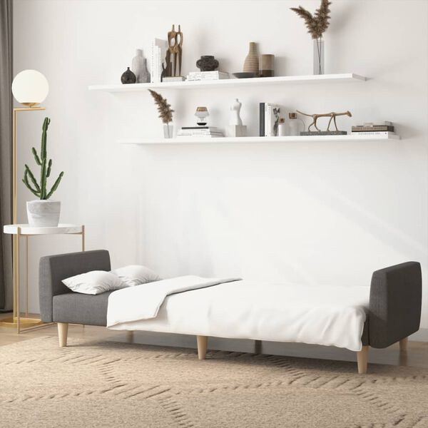 vidaXL Canap&eacute;-lit &agrave; 2 places gris fonc&eacute; tissu