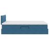 vidaXL Lit de Rangement avec matelas Bleu fonc&eacute; 120 x 200 cm Velours