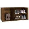 vidaXL Armoire &agrave; chaussures Ch&ecirc;ne marron 100x35x45cm Bois d'ing&eacute;nierie