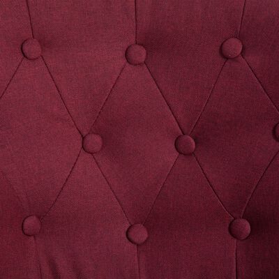 vidaXL Chaises françaises lot de 2 rouge bordeaux tissu