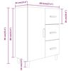 vidaXL Buffet Blanc brillant 69,5x34x90 cm Bois d'ing&eacute;nierie