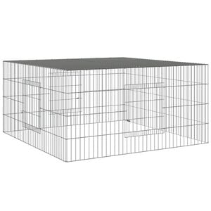 vidaXL Cage &agrave; lapin 110x110x55 cm Fer galvanis&eacute;