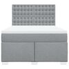 vidaXL Sommier &agrave; lattes de lit avec matelas Gris clair 140x190cm Tissu