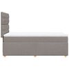 vidaXL Sommier &agrave; lattes de lit avec matelas Taupe 100x200 cm Tissu