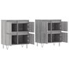 vidaXL Buffets 2 pcs sonoma gris bois d'ing&eacute;nierie
