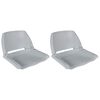 vidaXL Si&egrave;ges de bateau lot de 2 Dossier pliable sans oreiller