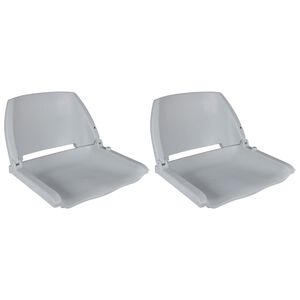 vidaXL Si&egrave;ges de bateau lot de 2 Dossier pliable sans oreiller