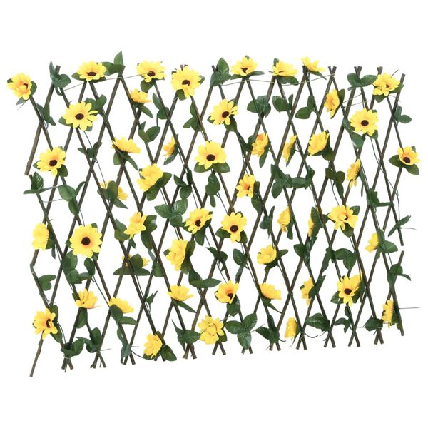 vidaXL Treillis de lierre artificiel extensible 5 pcs jaune 180x60 cm