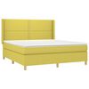 vidaXL Sommier &agrave; lattes de lit matelas et LED Vert 180x200 cm Tissu