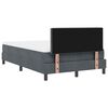 vidaXL Lit &agrave; ressorts avec matelas Gris fonc&eacute; 120 x 190 cm Velours