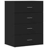 vidaXL Buffet noir 60x39x80 cm bois d'ing&eacute;nierie